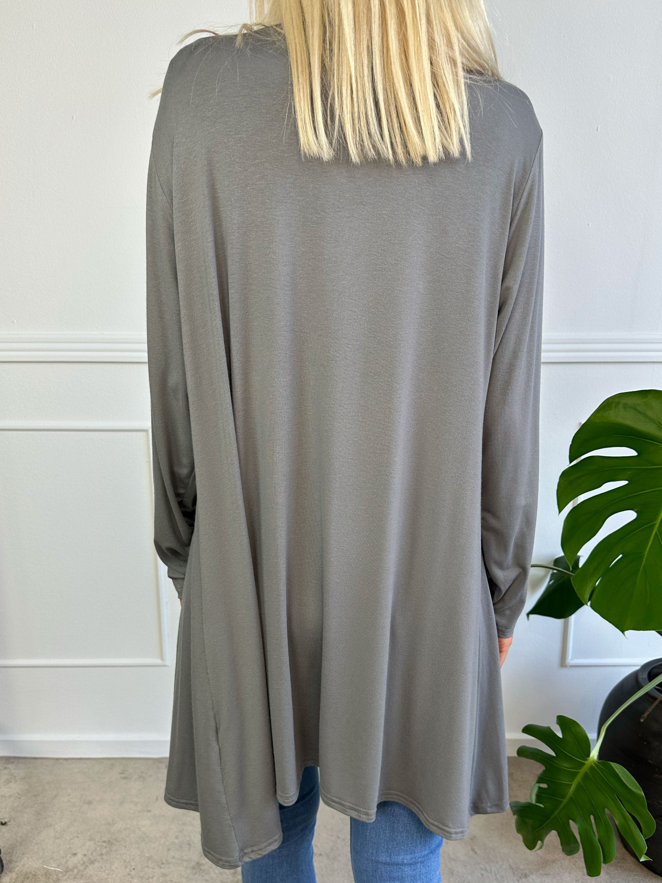 Rosa - Basis cardigan i jersey stof (bestseller)